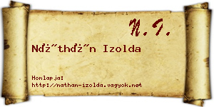 Náthán Izolda névjegykártya